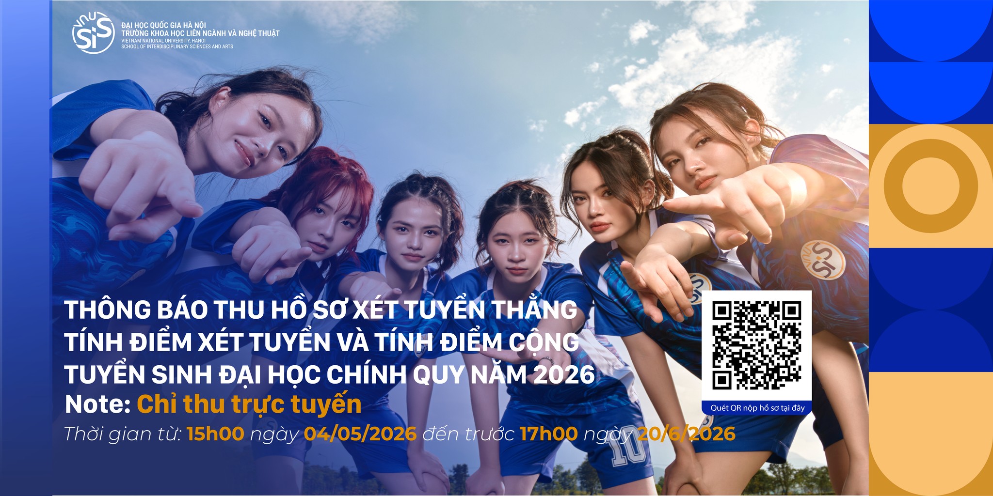 VNU-SIS chính thức nhận hồ sơ trực tuyến xét tuyển đại học chính quy năm 2026